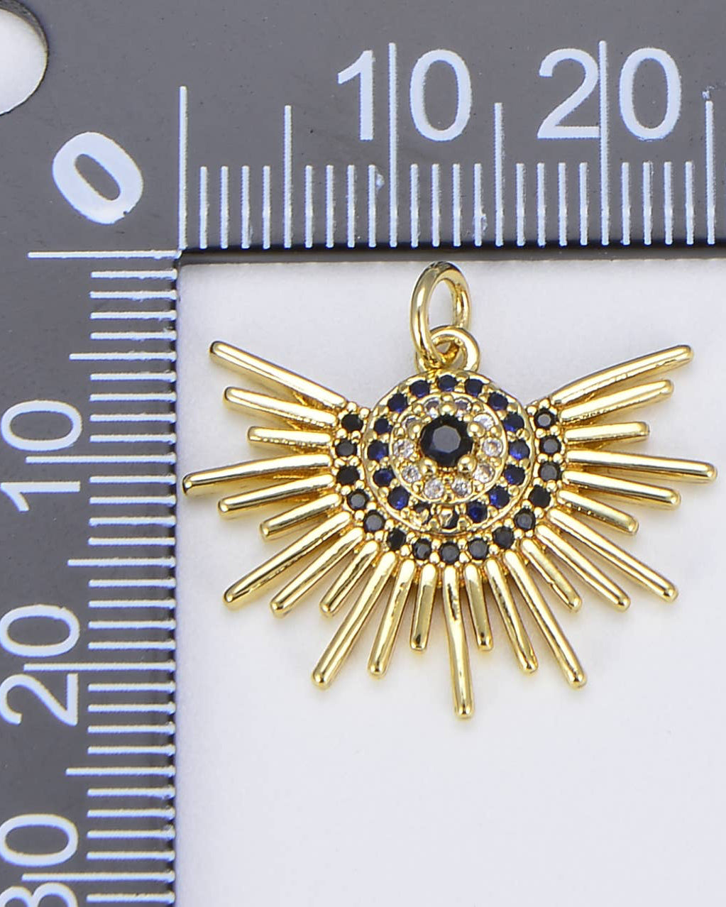 Micro Pave Evil Eye Charm