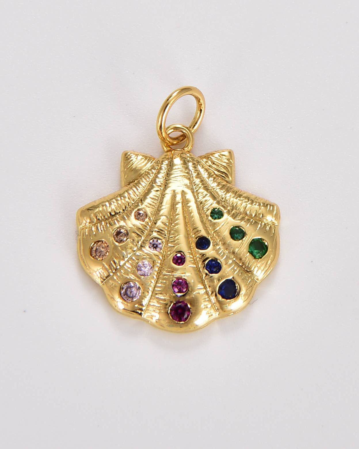 Rainbow Sea Shell Clam Charm