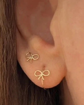 Itsy Bitsy Bow Hoop Earring (single)
