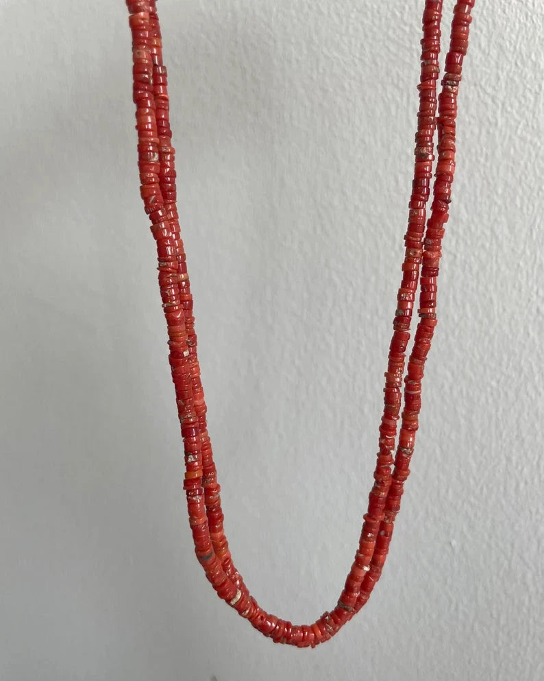 Italian Coral Necklace- Charm Bar