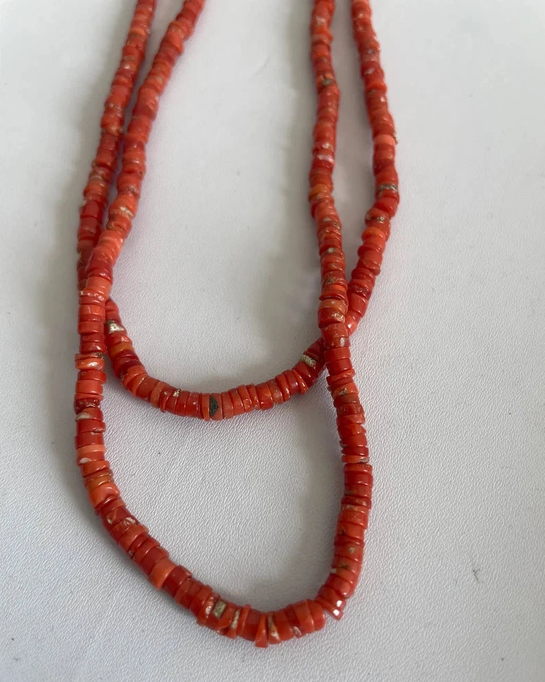 Italian Coral Necklace- Charm Bar