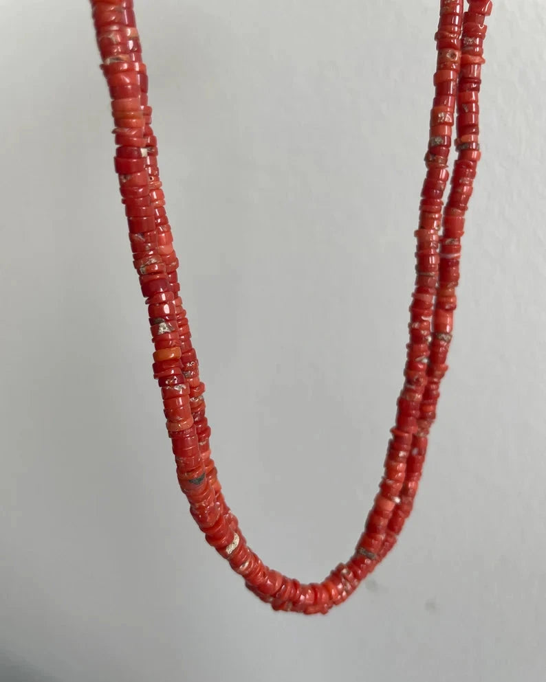 Italian Coral Necklace- Charm Bar