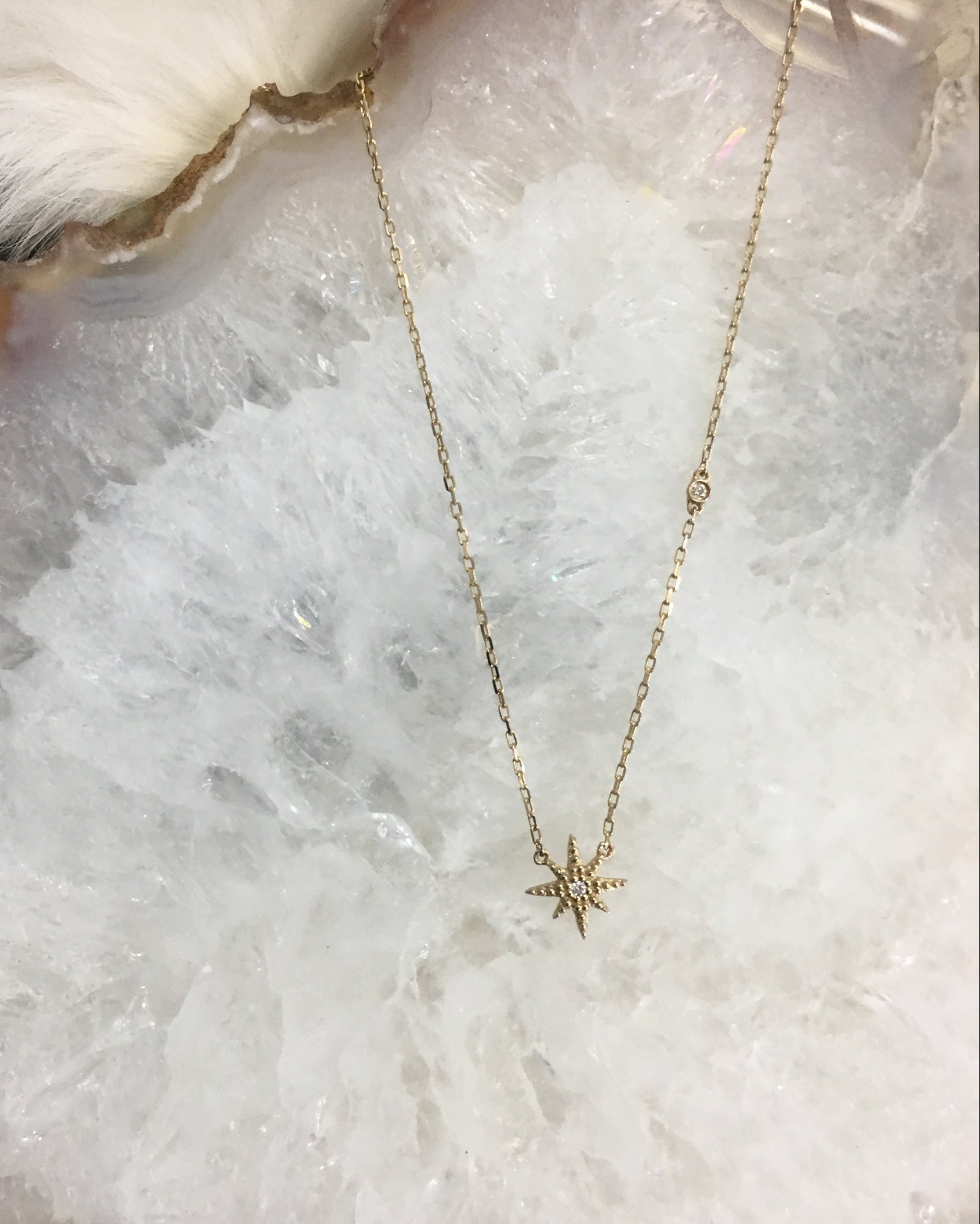 Gold Diamond Stardust Pendant