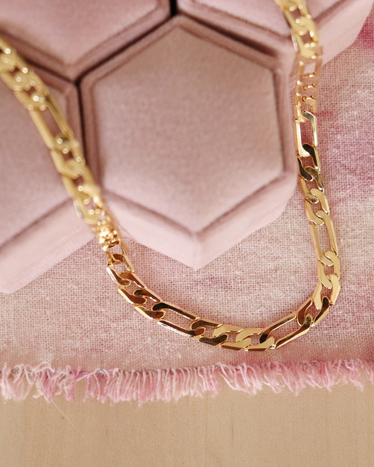 Thick Gold Figaro Chain