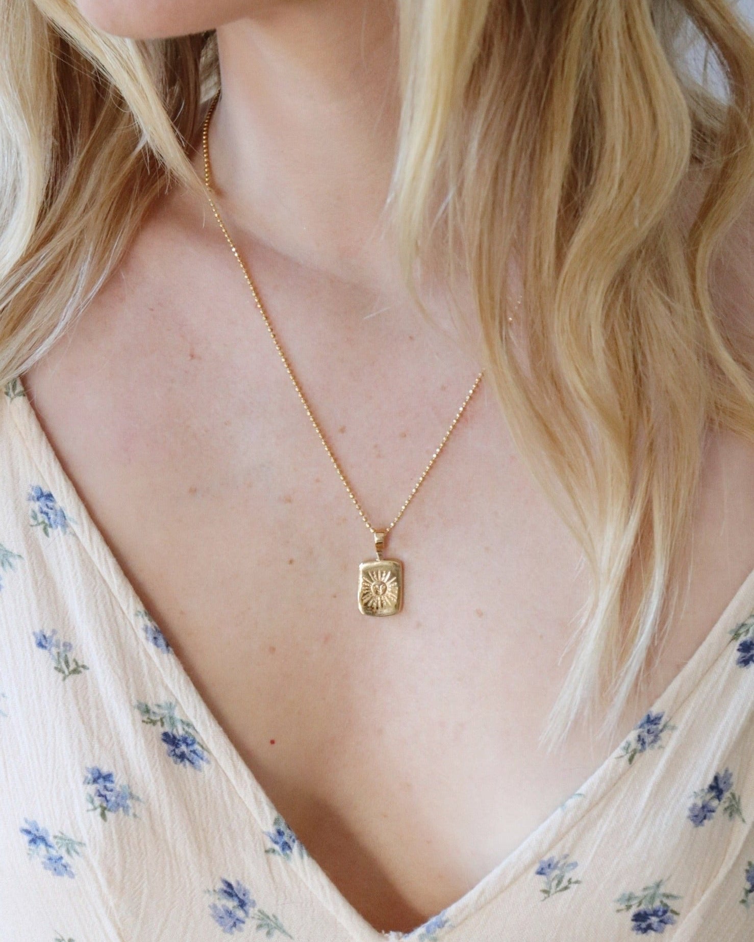 Sun Tarot Card Pendant