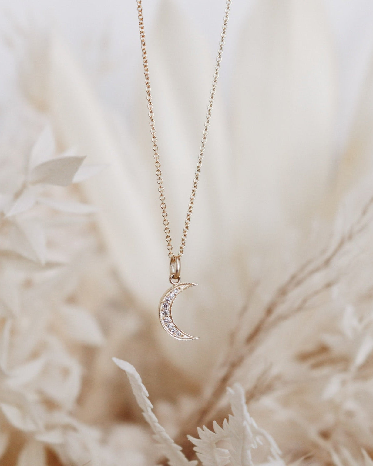 Diamond Moon Necklace