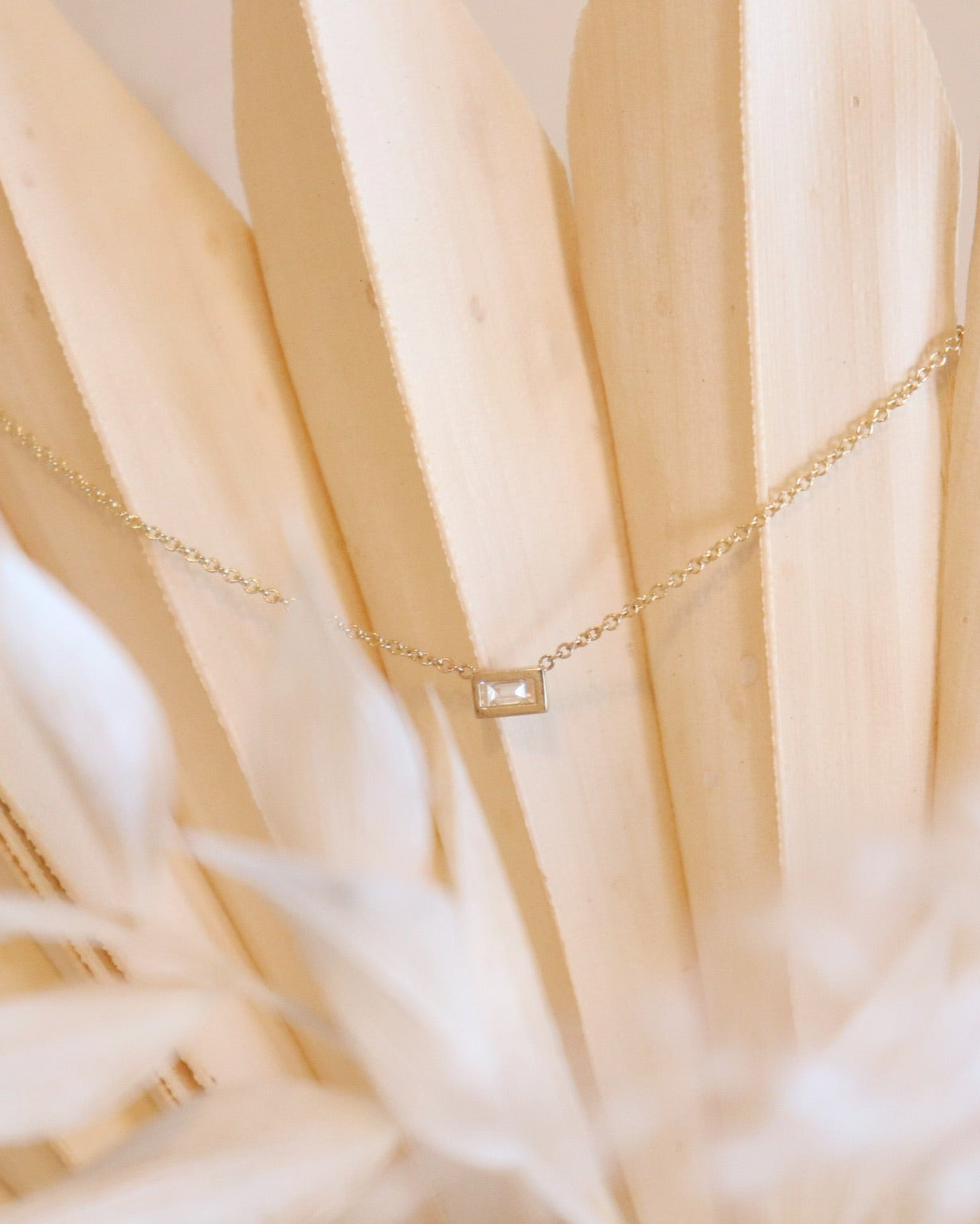 Diamond Baguette Necklace