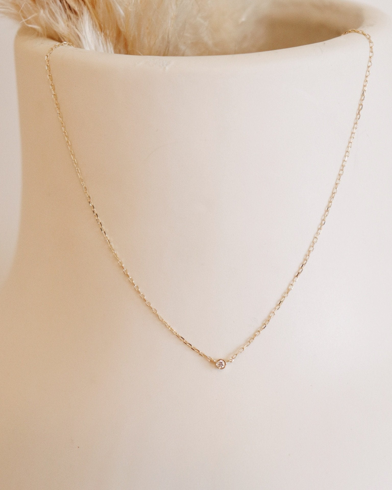 Solo Diamond Pendant Necklace