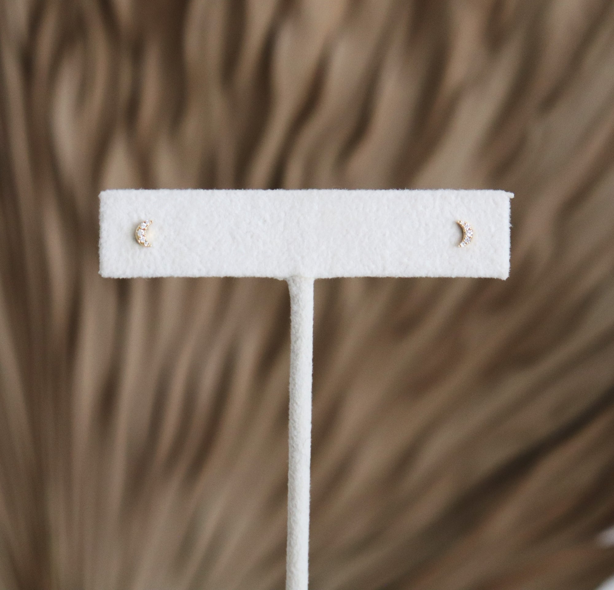 Mini Diamond Moon Earring (single)