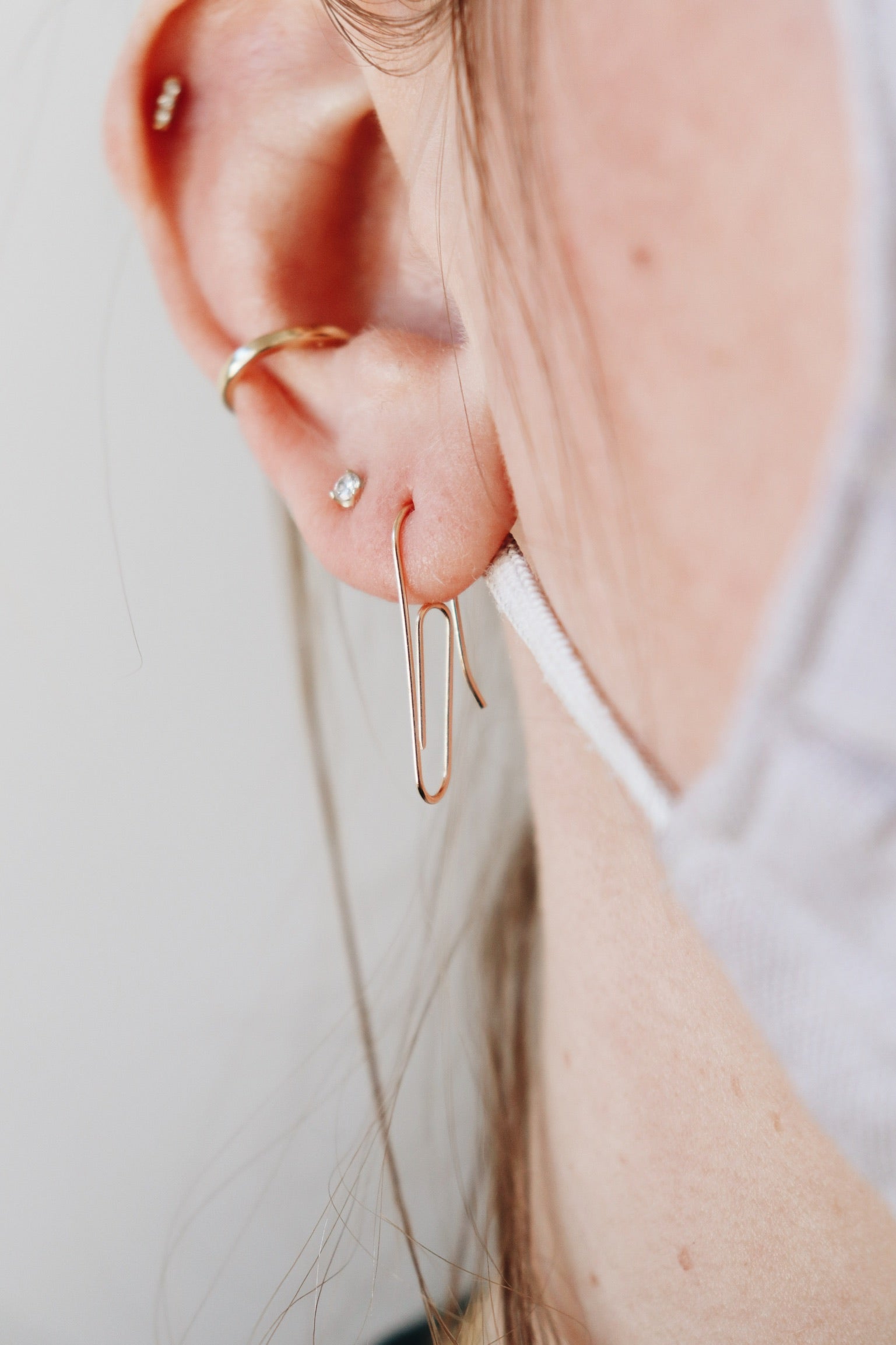 Paper Clip Earring (single)