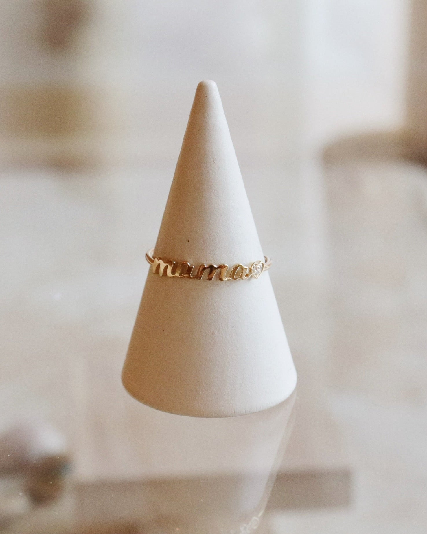Diamond Heart Mama Ring