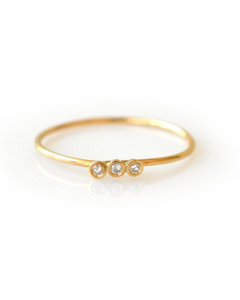 14kt Diamond Trio Ring