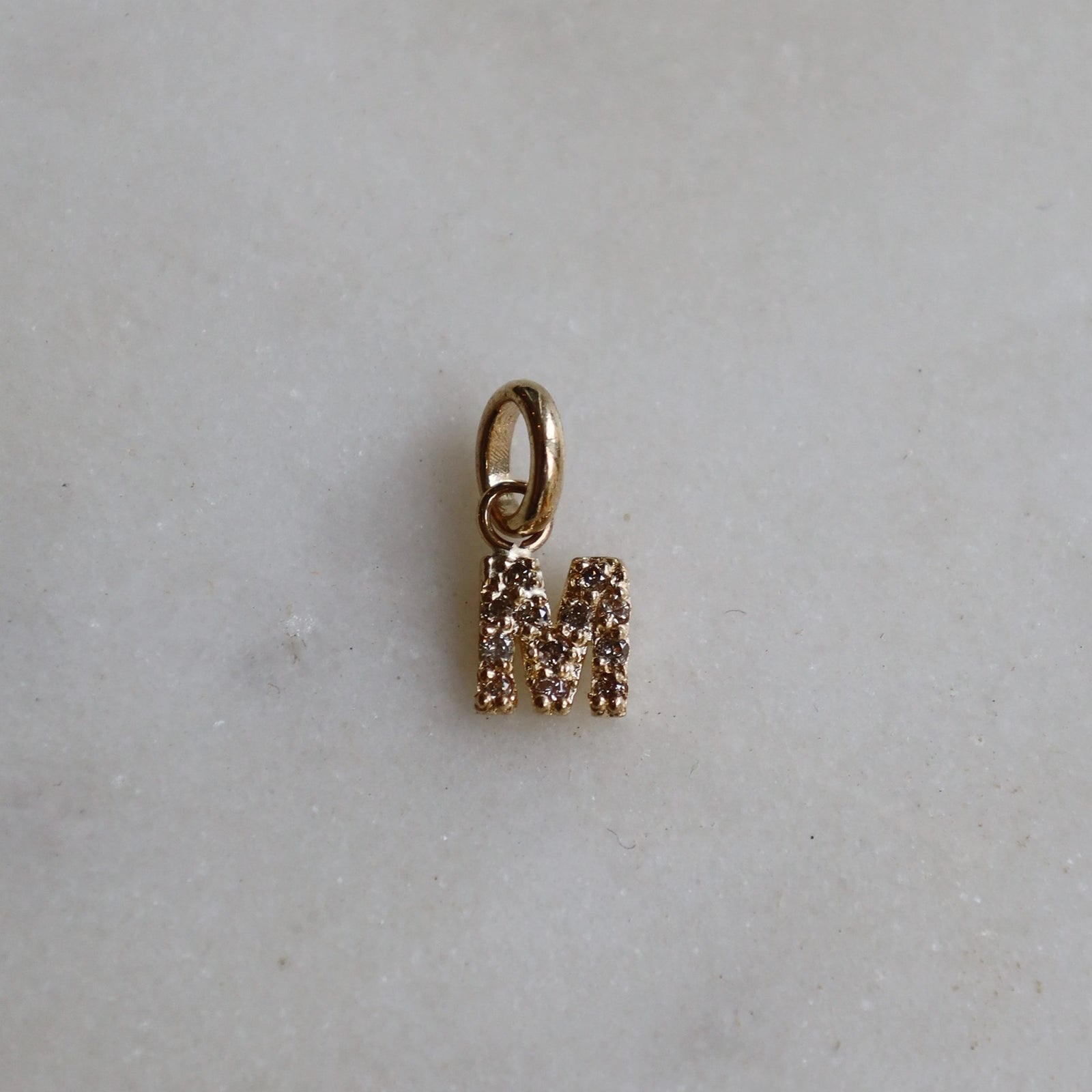 Mini Diamond Initial Charm