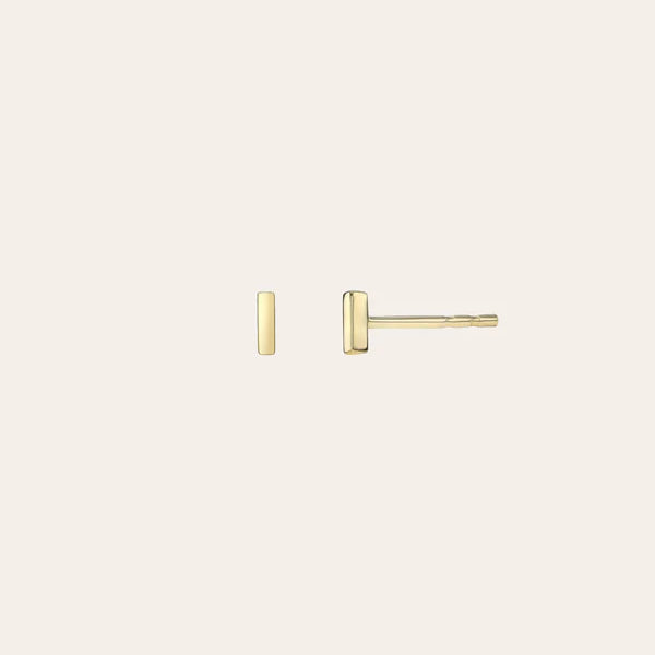 Mini Gold Bar Stud Earrings