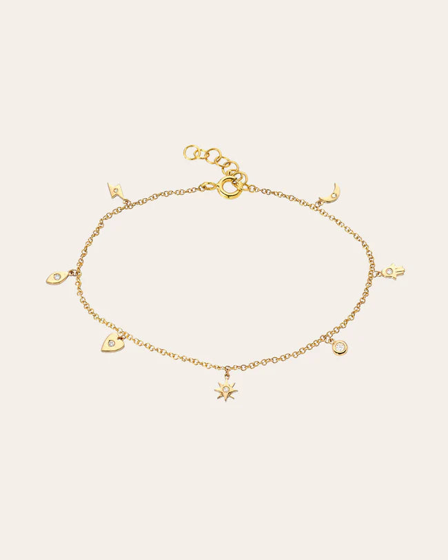 Diamond Charm Bracelet