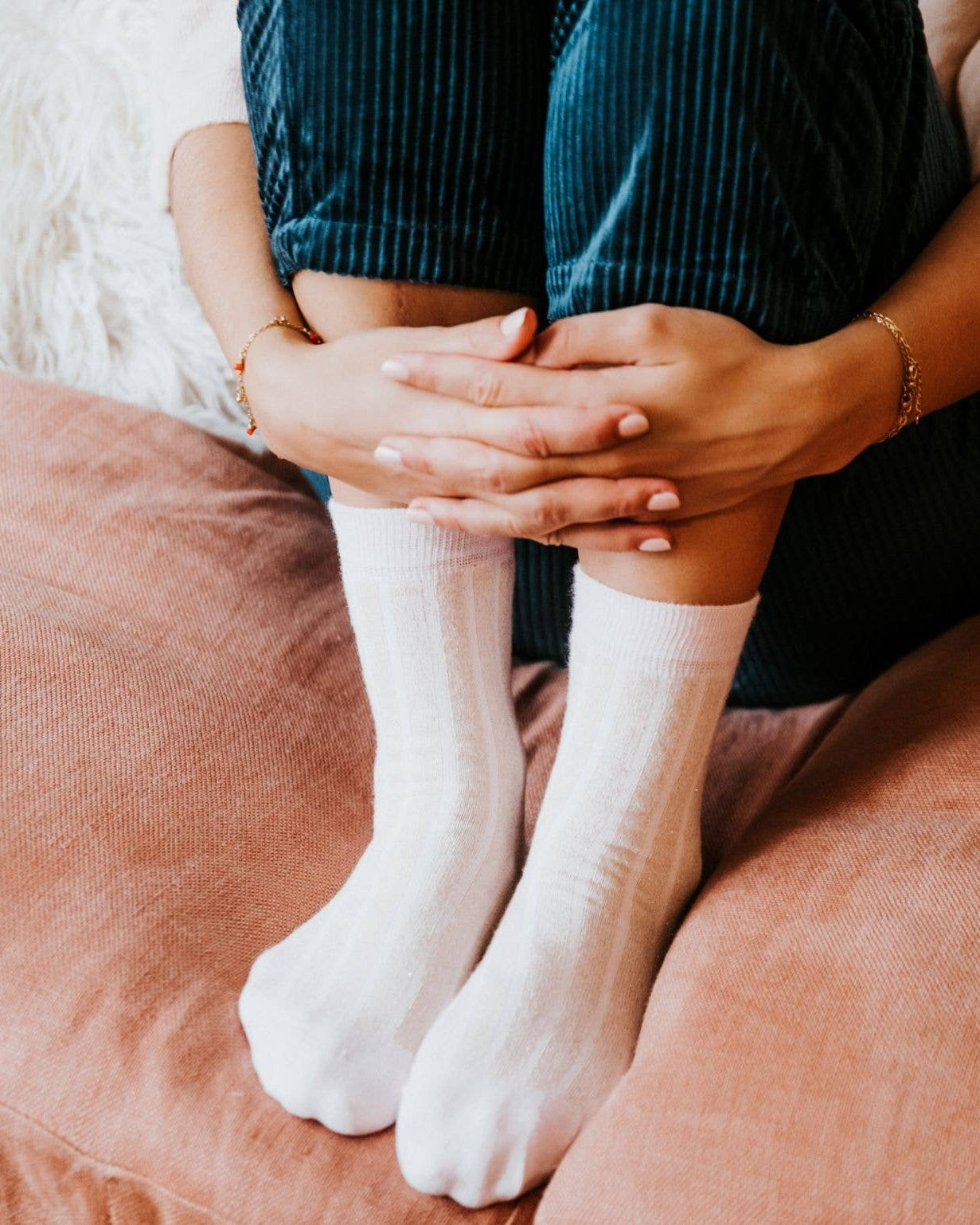 Women's organic cotton lurex socks - Josette la Douce