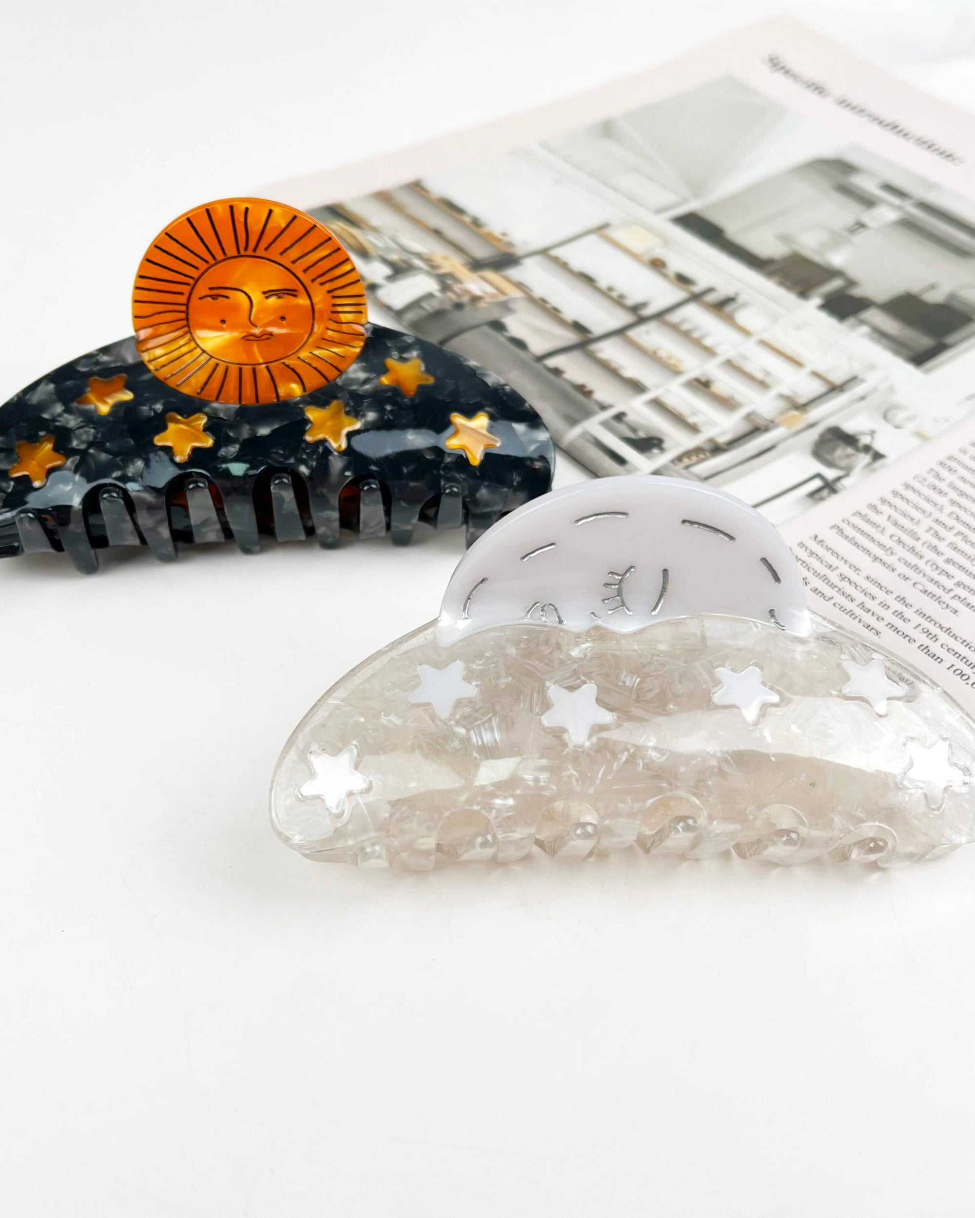 Sun Claw Clip Moon Hair Clips