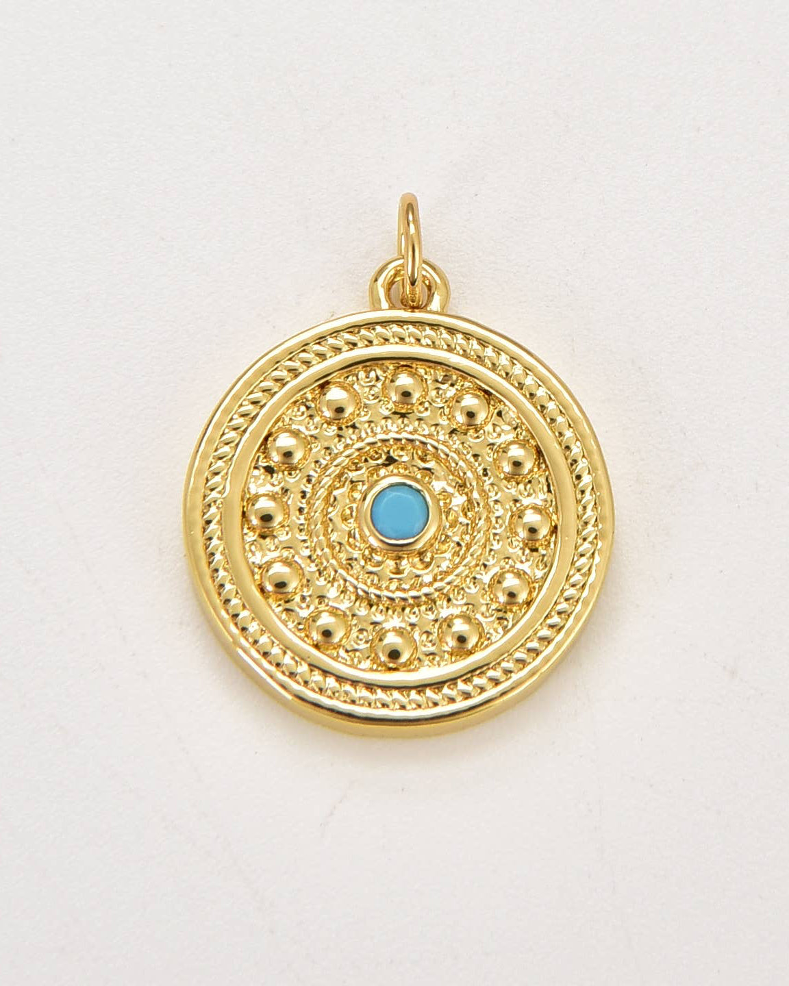 Turquoise Eye Disc Charm