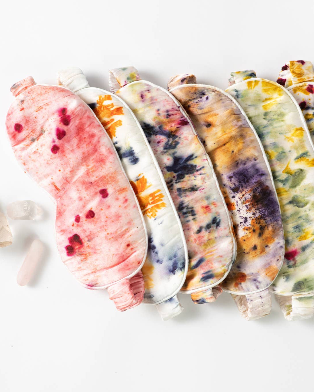 Abstract Botanically Dyed Silk Sleep Mask
