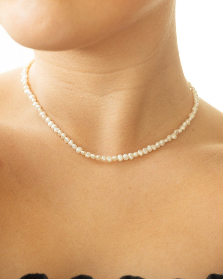 Mini Pearl Necklace- Charmbar