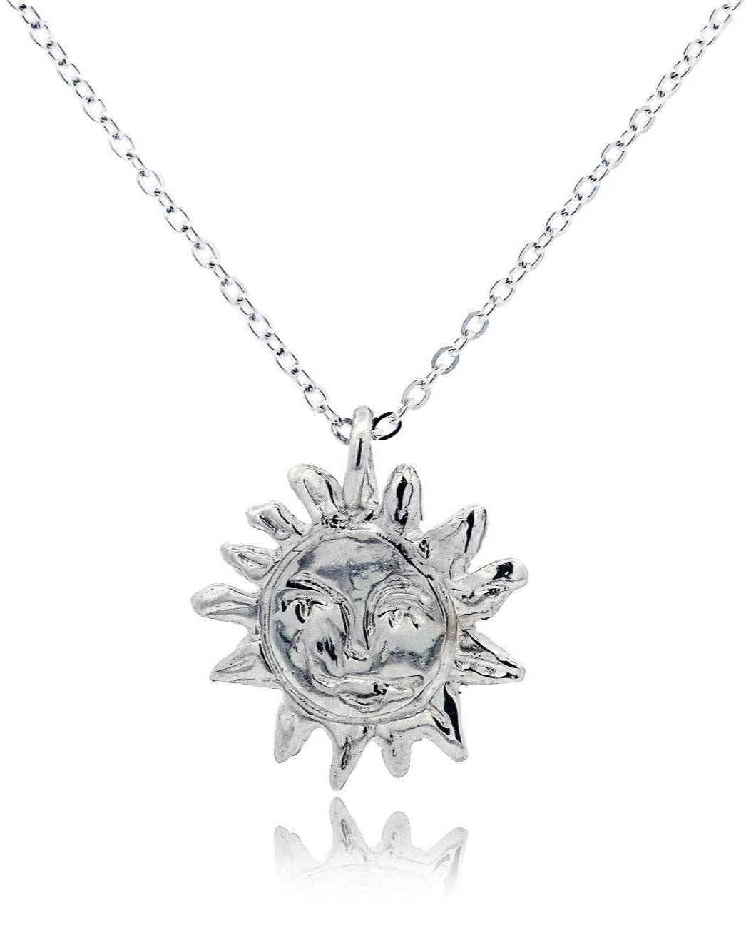 Silver Sun Talisman Necklace