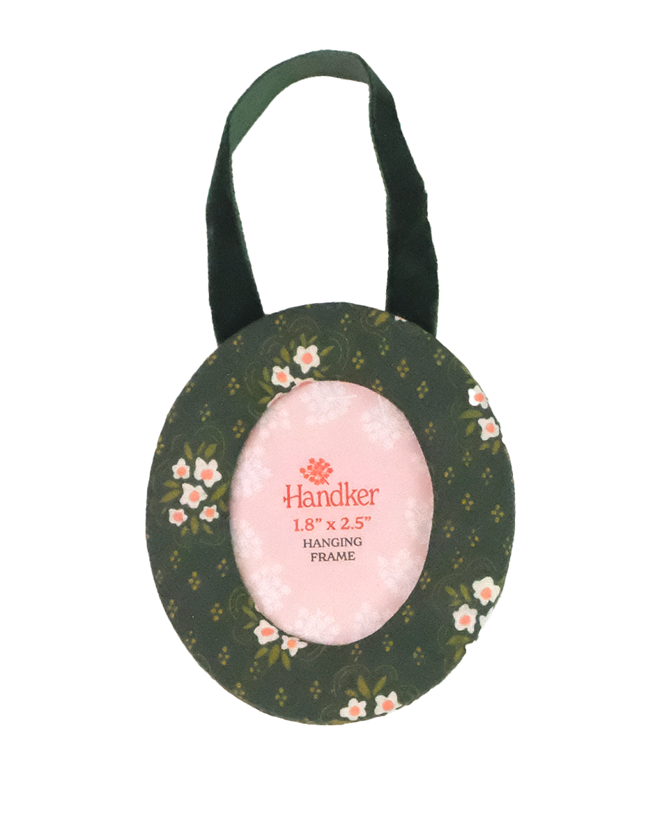 Green Pearl Fabric Frame Ornament