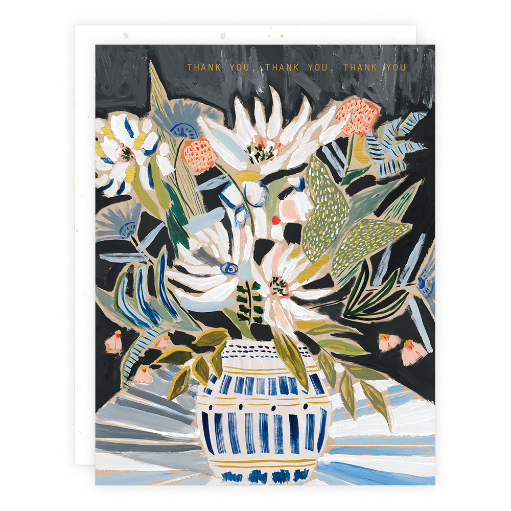 Blue White Floral