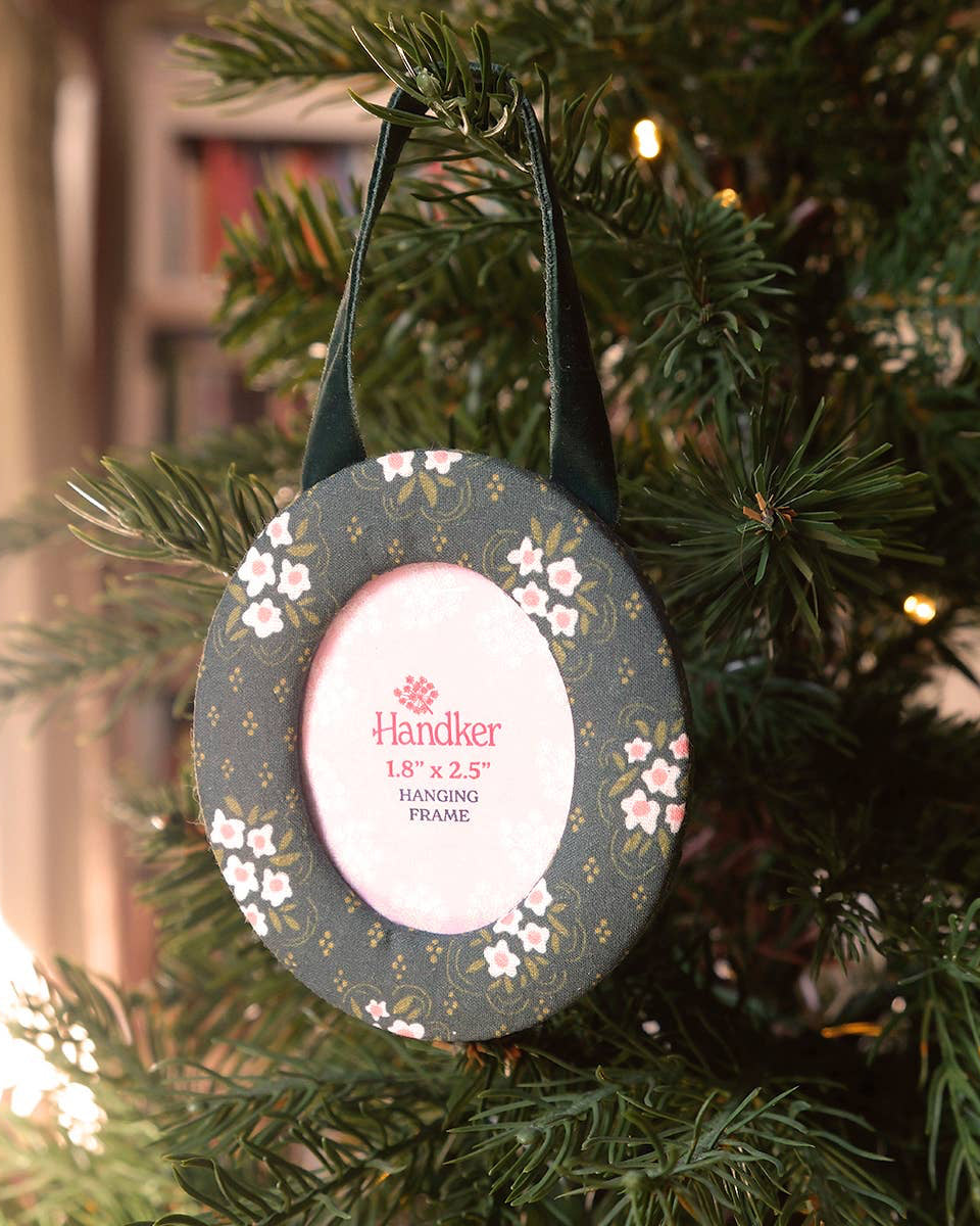 Green Pearl Fabric Frame Ornament