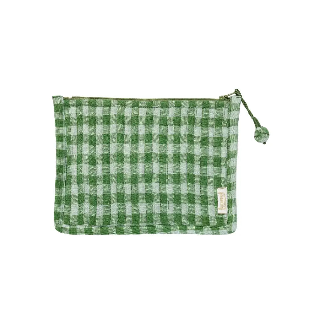 Small pouch - Green Gingham