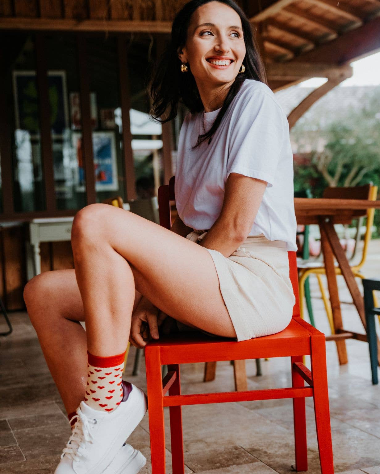 Women's organic cotton socks - Paulette à Coeur