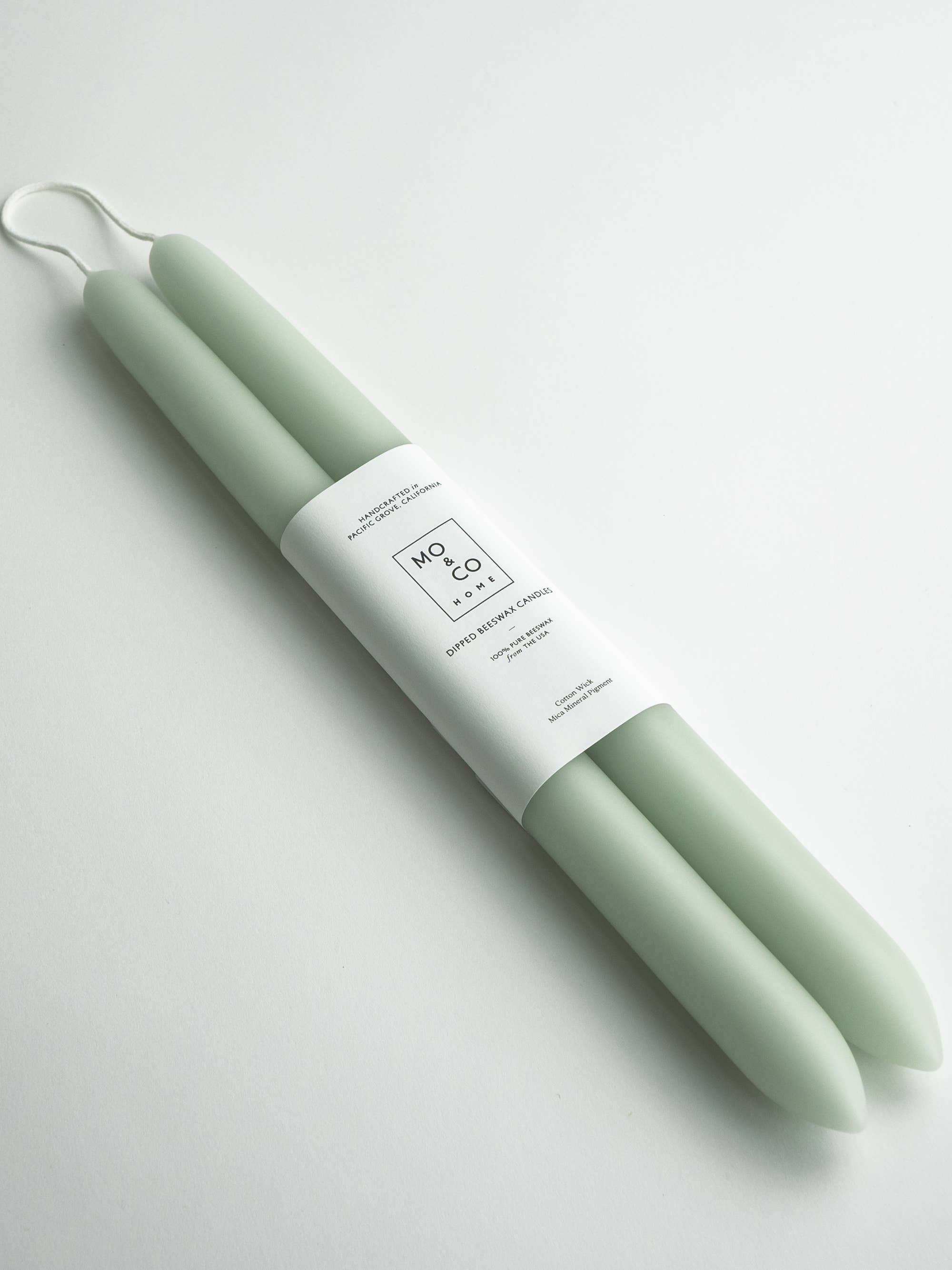 Eucalyptus | Dipped Beeswax Taper Candles | All Natural