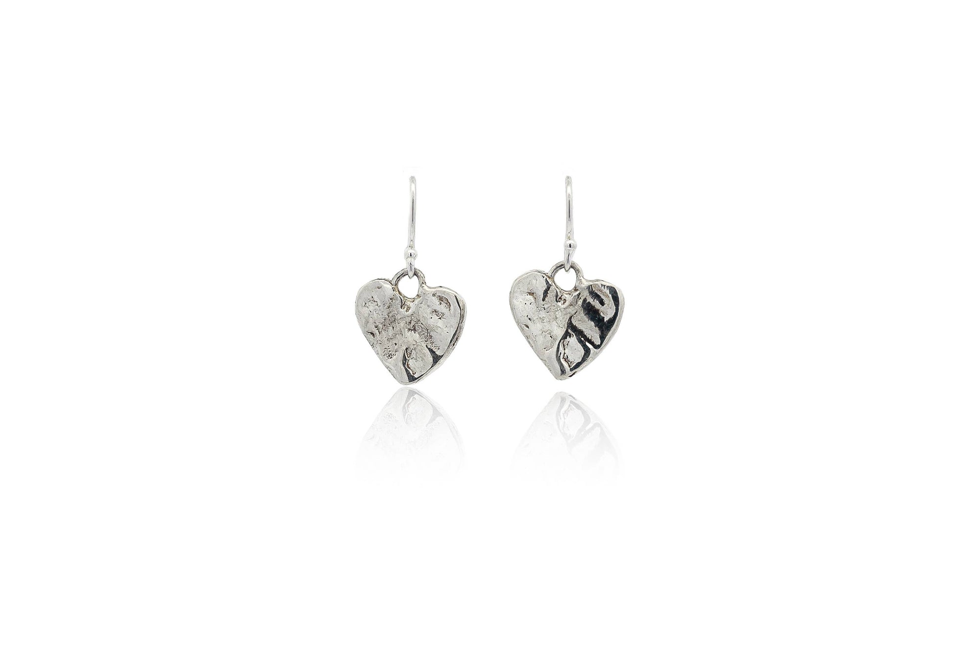 Eros Silver Heart Earrings