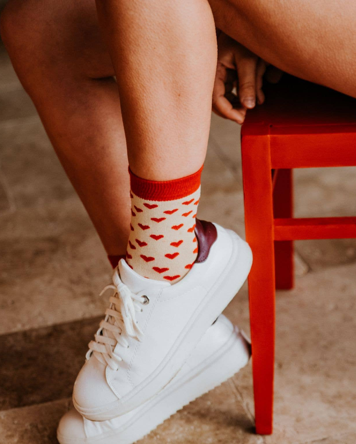 Women's organic cotton socks - Paulette à Coeur