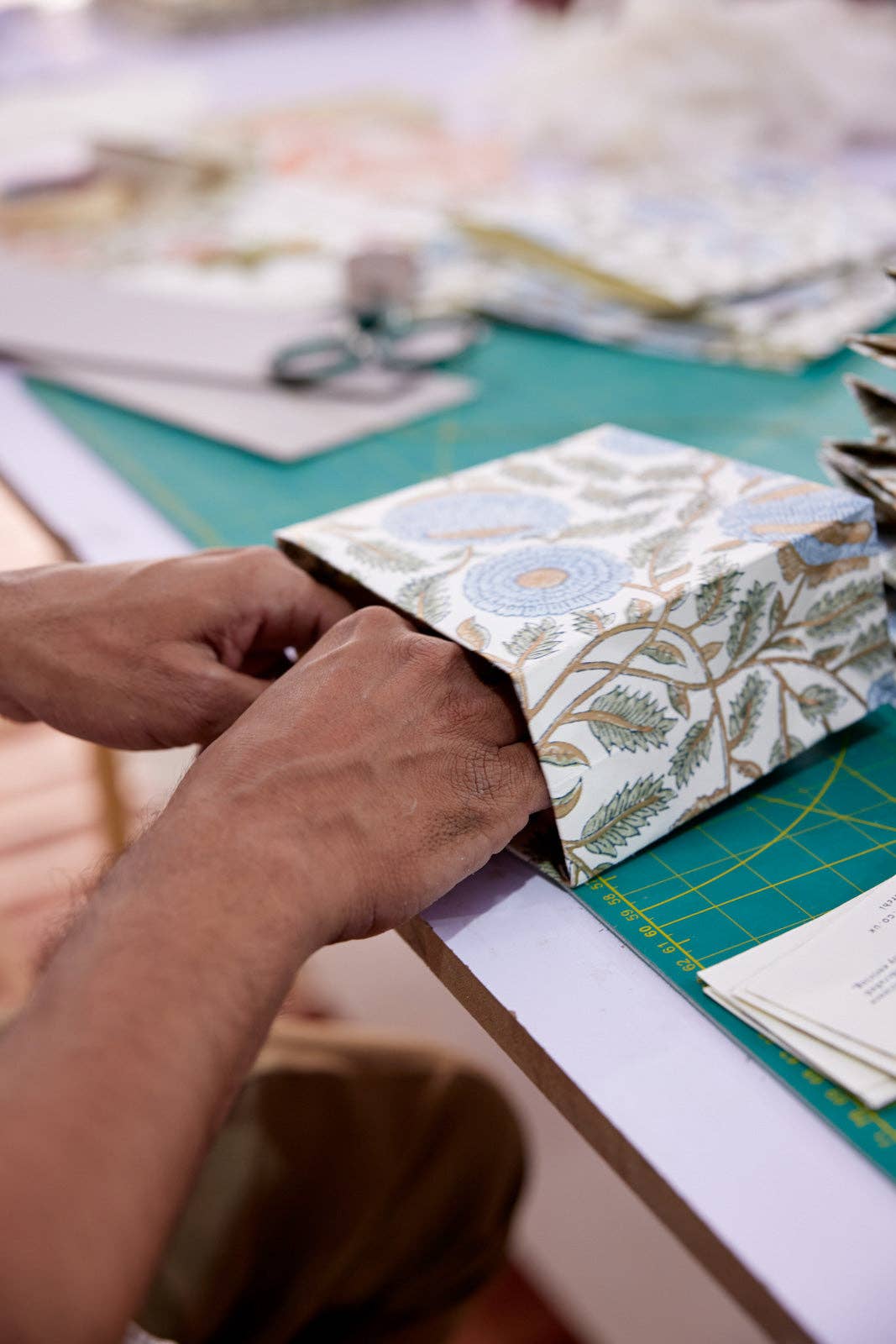 Hand Block Printed Gift Bags (Small) - Blue Stone Refresh