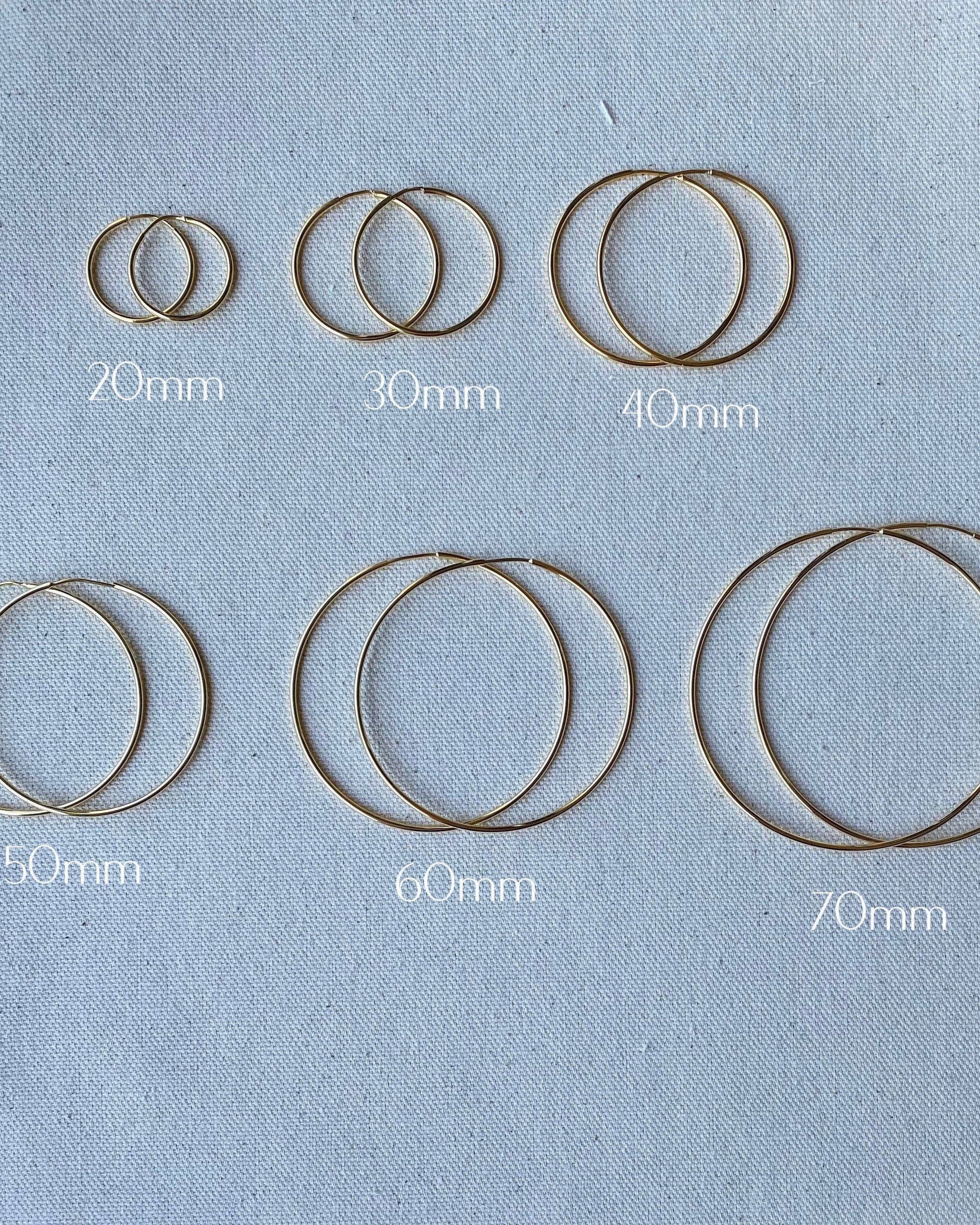 Endless Hoop Earrings- Charm Bar
