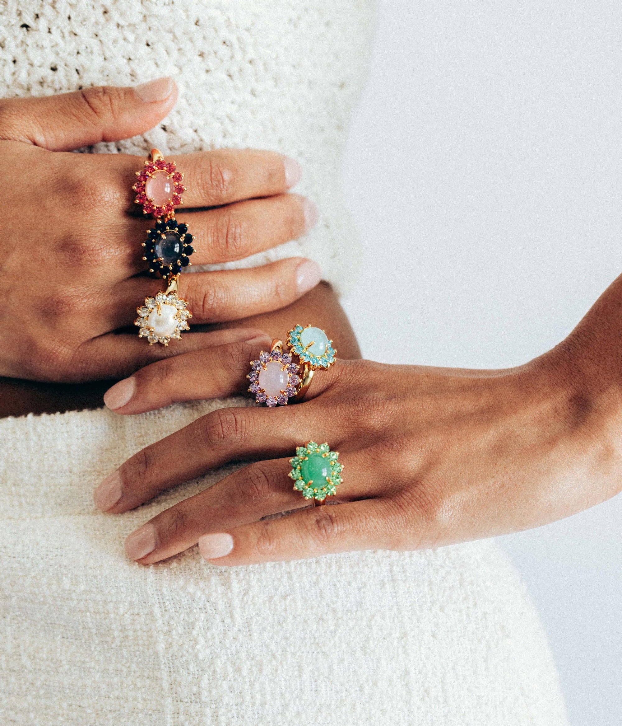Georgie Ring in Aqua