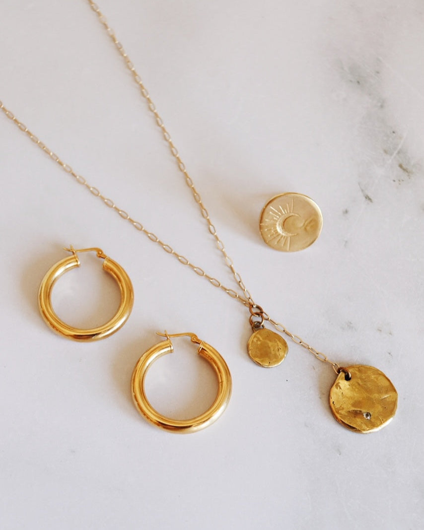 Andromeda Gold Lariat Necklace
