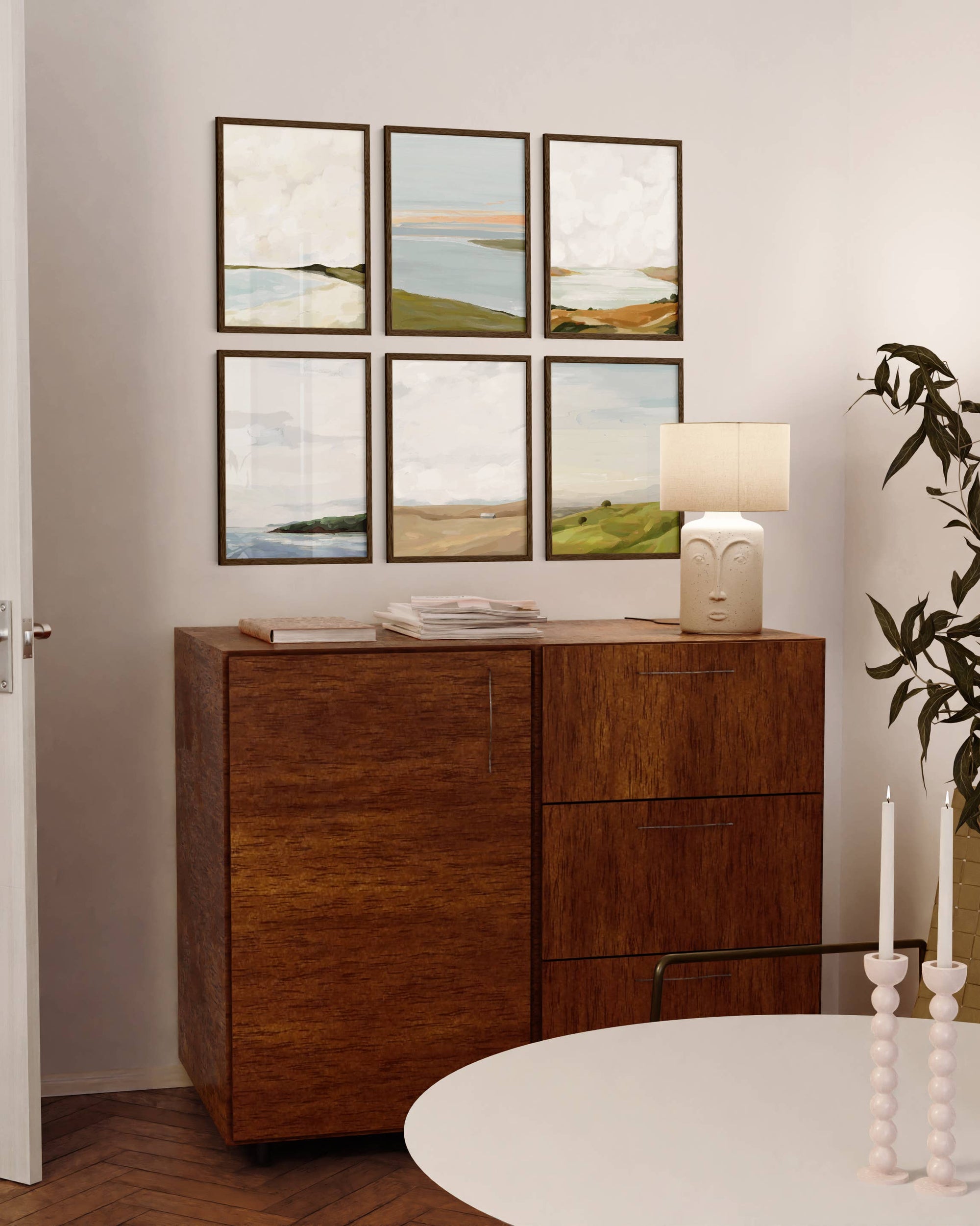 Walnut Solid Oak Frame