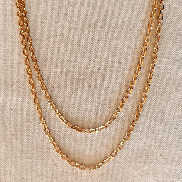 Small Thick Paperclip Necklace- Charm Bar