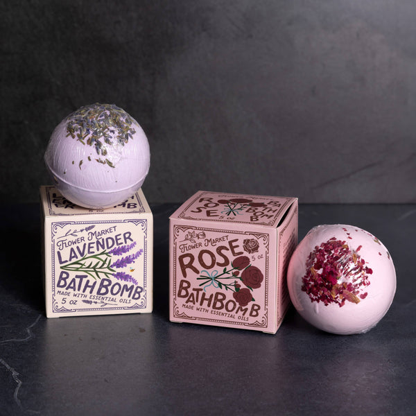 Rose Bath Bomb - with Box Aromatherapy 5 oz