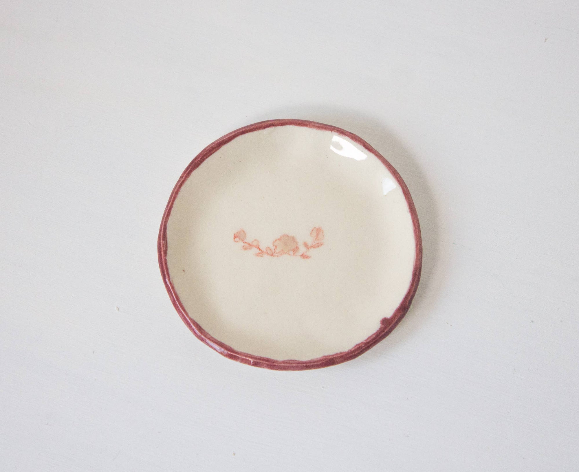 Hyacinth Ring Dish- Raspberry