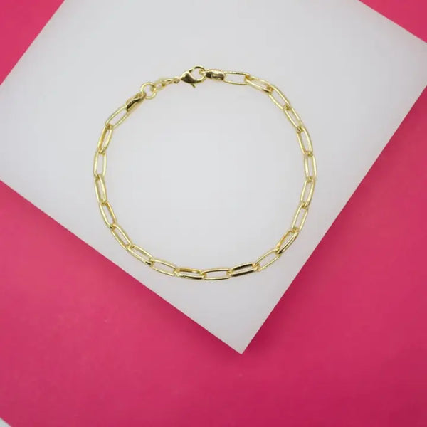 Medium Paperclip Bracelet- Charm Bar