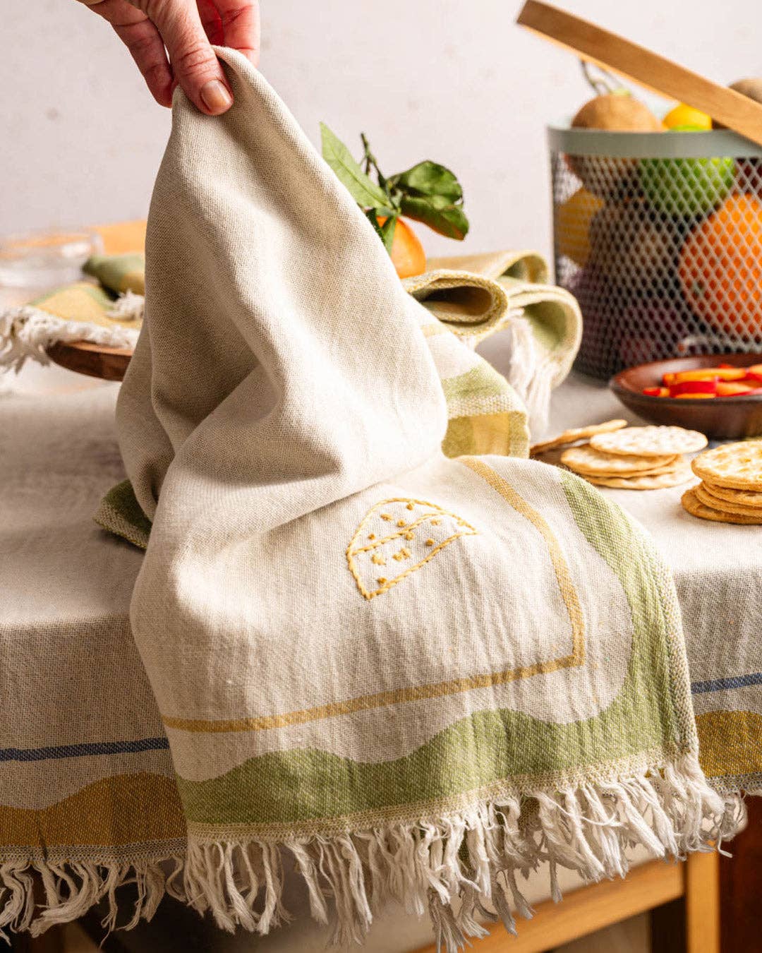 Cheese - Hand Stitched Kitchen Towel