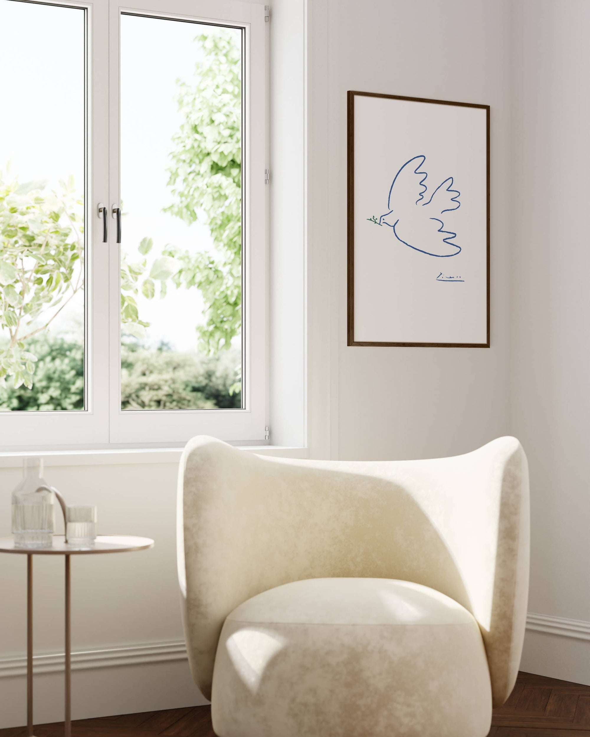 Walnut Solid Oak Frame