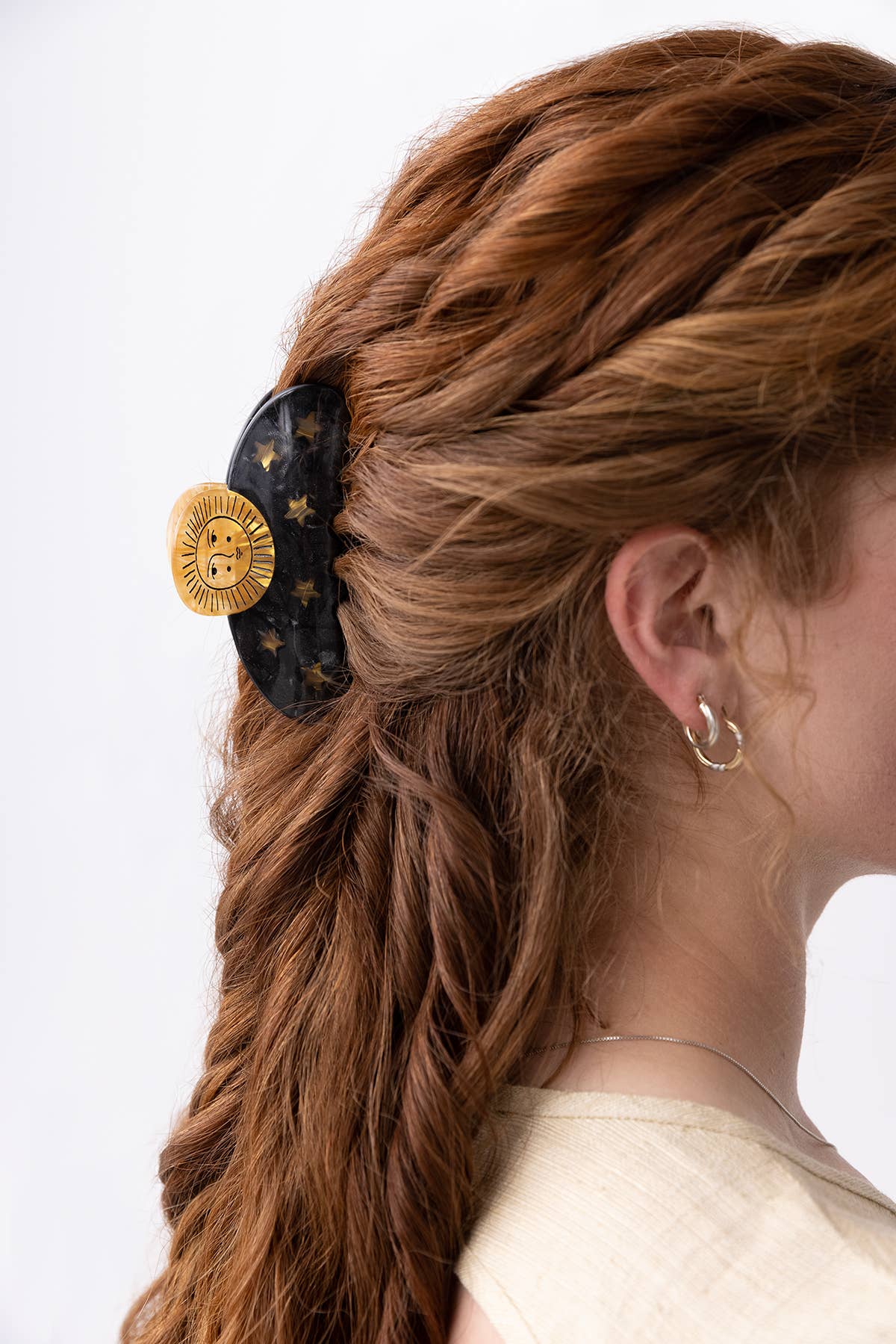 Sun and Stars Claw - Gold and Black Celestial Astrology Clip