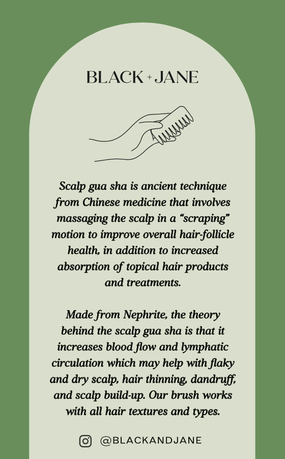 Ethically Sourced Brazilian Gemstone Scalp Gua Sha