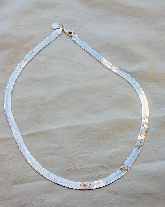 Bold  Herringbone Chain Necklace