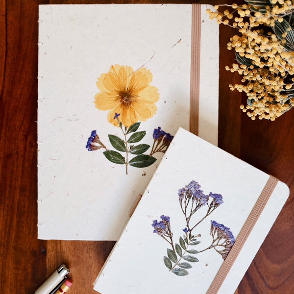 Journal with Pressed Flowers