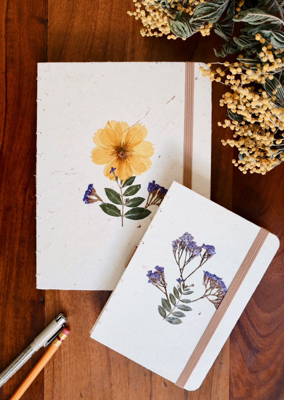 Journal with Pressed Flowers