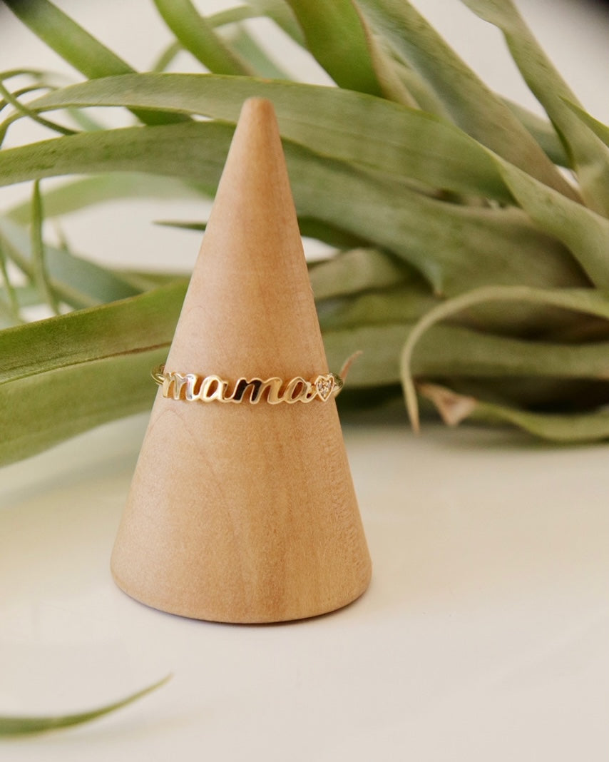 Diamond Heart Mama Ring